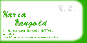 maria mangold business card